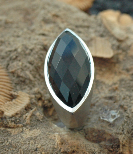 Onyx-Ring Silber nav.